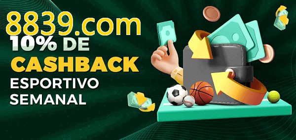 10% de bônus de cashback na 8839.com